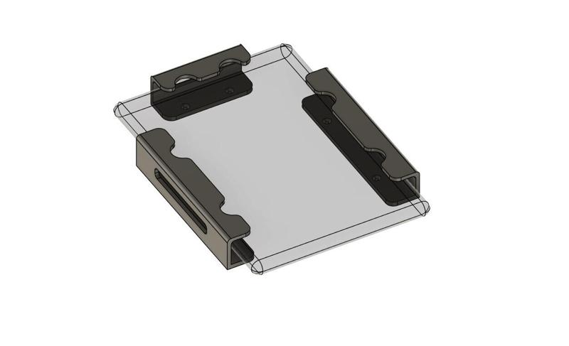 Laptop mount for under-desk or wall. 3 sizes: 25mm, 30mm, 35mm