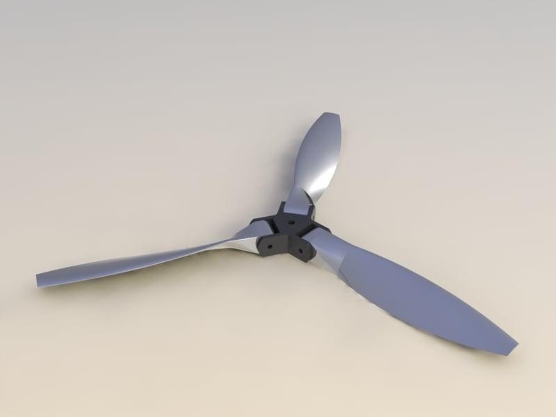 helice tripale repliable - folding propeller