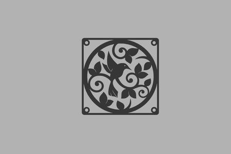 Hummingbird Open Frame Fan Grill 120mm – Floral PC Case Mod