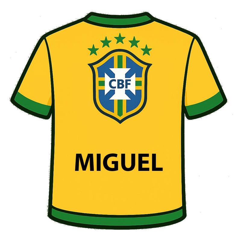 Customizable Football Frame Brazil Camisa de Equipa Personalizável Seleção Frame