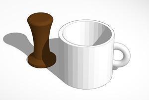mug and coffee tamper