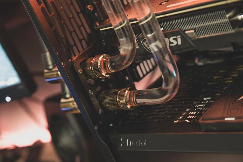 Pass-through PC case housing