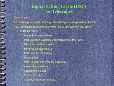 DSC - Digital Setting Circle