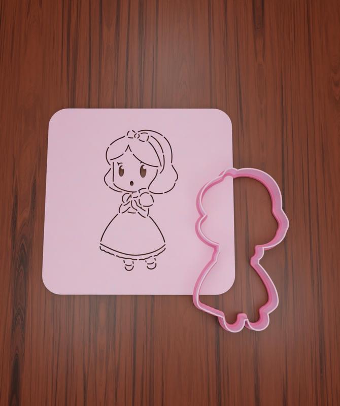 SNOW WHITE PRINCESS STENCIL #1