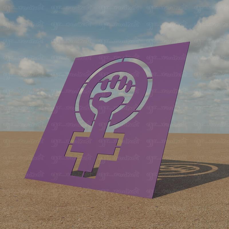 Stencil-Feminist Template-Women's Day-Graffiti-Anarchy