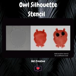 Owl Silhouette Stencil