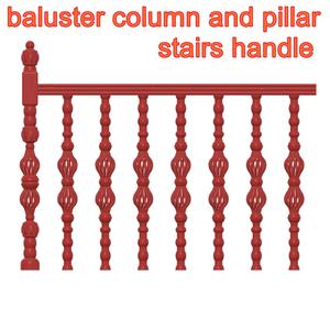 custom-made baluster column and pillar stairs handle modern style column-ballustrade-28 3d-print cnc