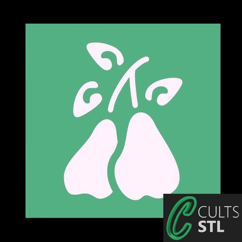 Stencil Pera Frutas - 10x10cm