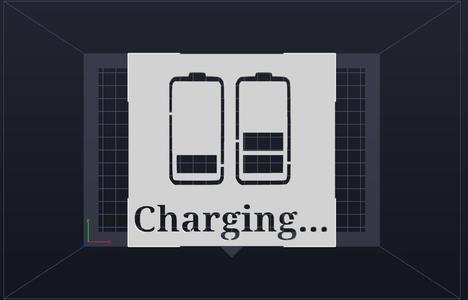 Charging batery, stencil t-shirt