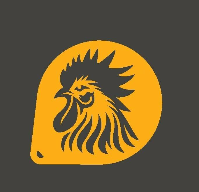 Rooster Stencil 1