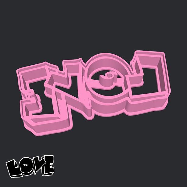 Valentine's day cookie cutters - LOVE sign (style 1)