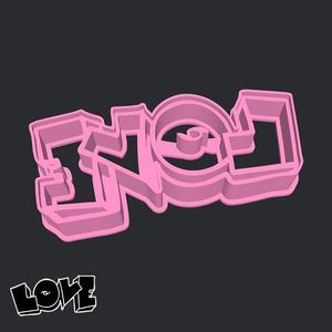 Valentine's day cookie cutters - LOVE sign (style 1)