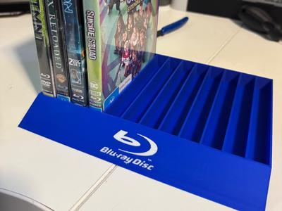 12-Slot Blu-ray Holder w/ Logo - Movie Cover Stand
