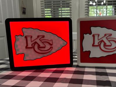 Lighted Kansas City Chiefs Sign
