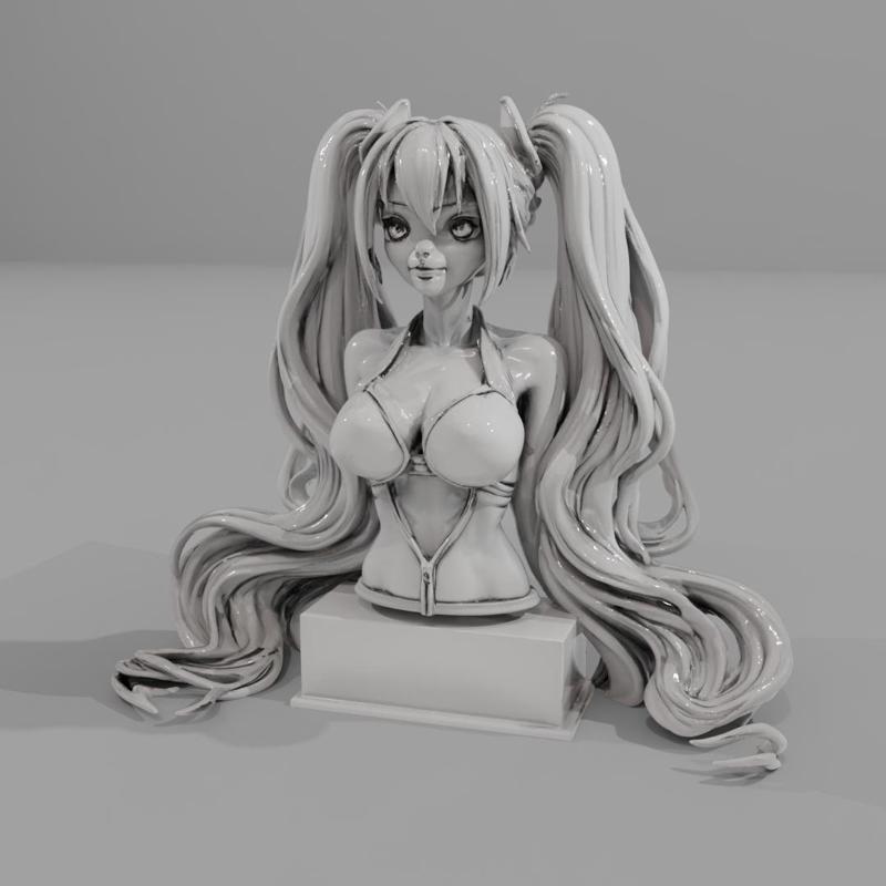 Premium Sexy Sculpt Hatsune Miku - 04 - 3D Model Figure