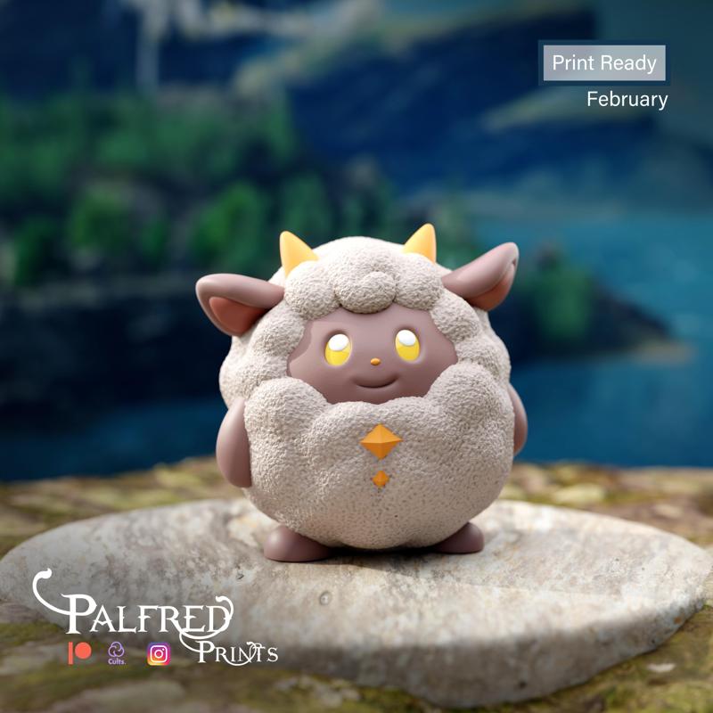 Lamball Palworld fanart FREE