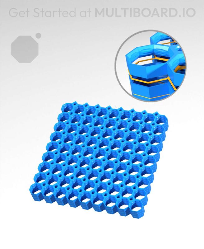 9x9 Multiboard Side Tile - x4 Multi-Material Stack