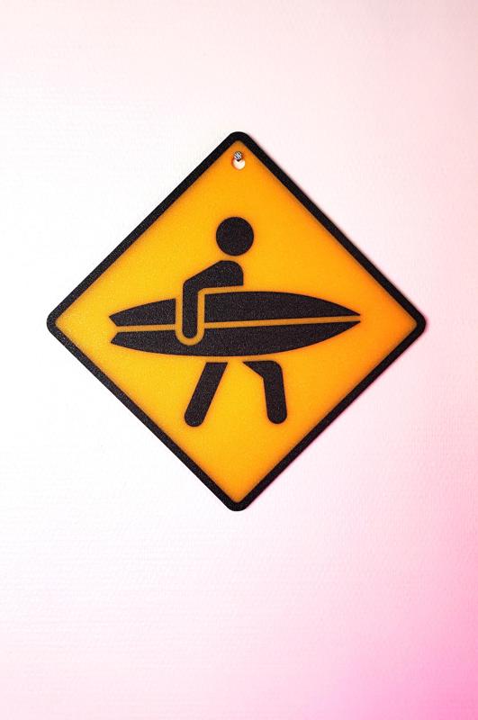 Surfer Sign Wall