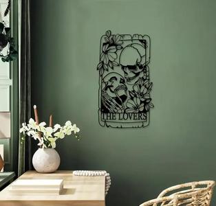 Gothic Lovers Skulls Wall Sculpture