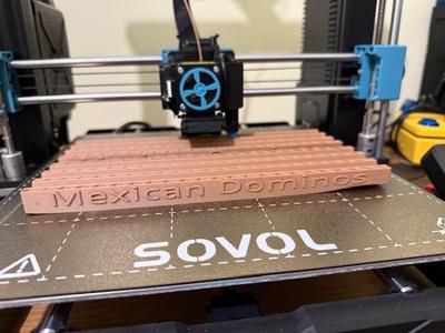 Mexican Train Dominos Tray