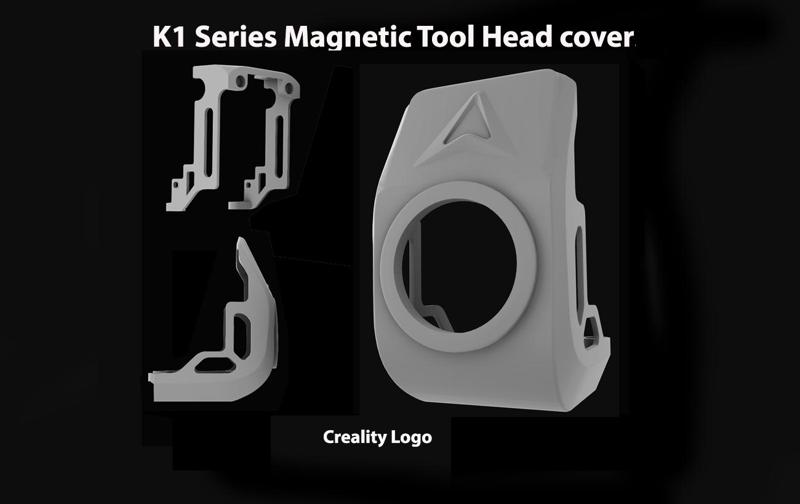 K1 series, quick release magnetic tool head cover (logo version)