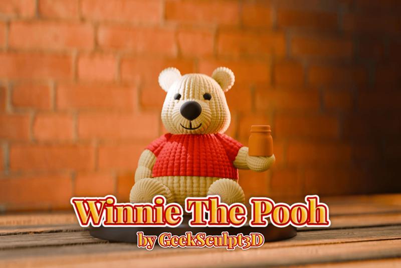 Winnie The Pooh 3D-Printable Figurine with Honey Jar