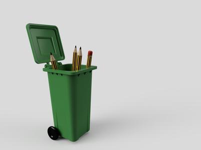 Wheelie bin pen pot