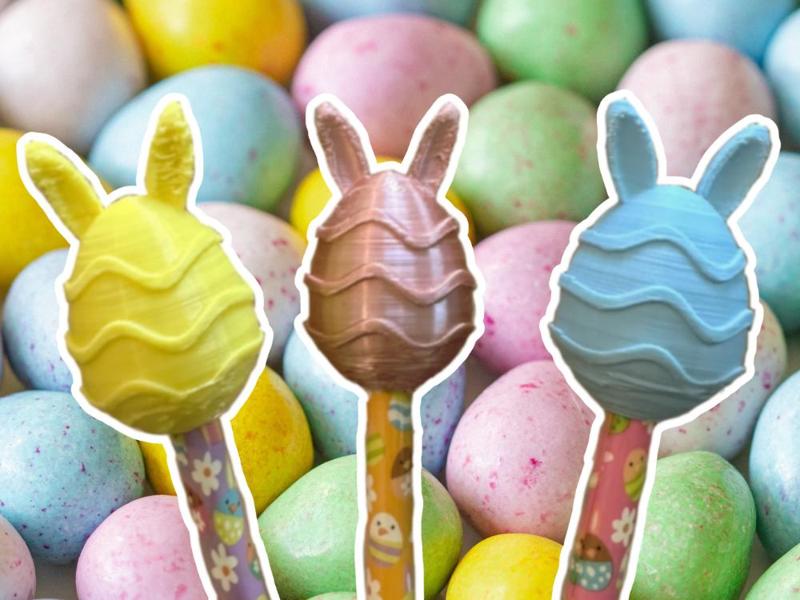 Easter Bunny Egg Pencil & Straw Topper