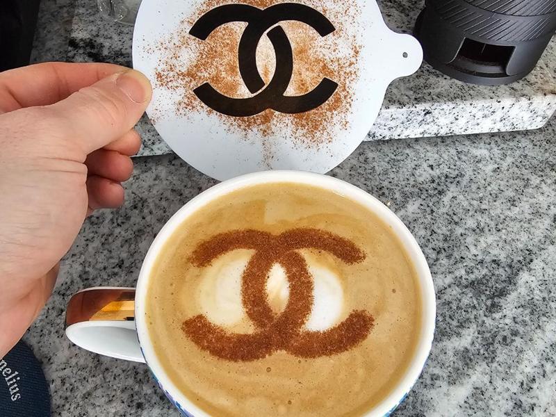 Perfect Chanel Logo Latte Art Stencil