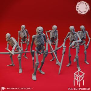 Undead Skeleton Mob - Tabletop Miniatures (Pre-Supported)