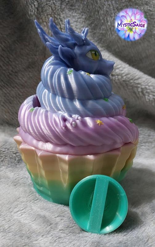 Cupcake Dragon - Piggy Bank - No Supports Needed!