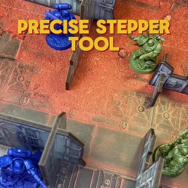 Magnetic Stepper Kit "Mag-Step" | 25/28/32/40mm Bases | Magnetized | Kill Team | Wargame | Measure Around Corners | Ruler | Modular | 1-Inch Segments Range