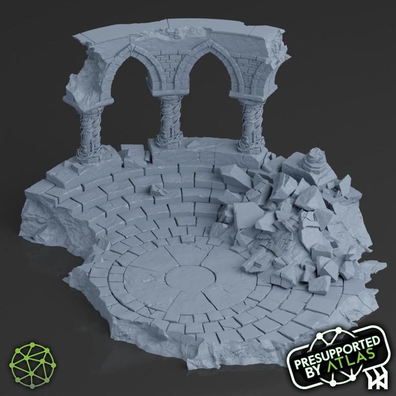 Ruined Temple Diorama Base - Terrain