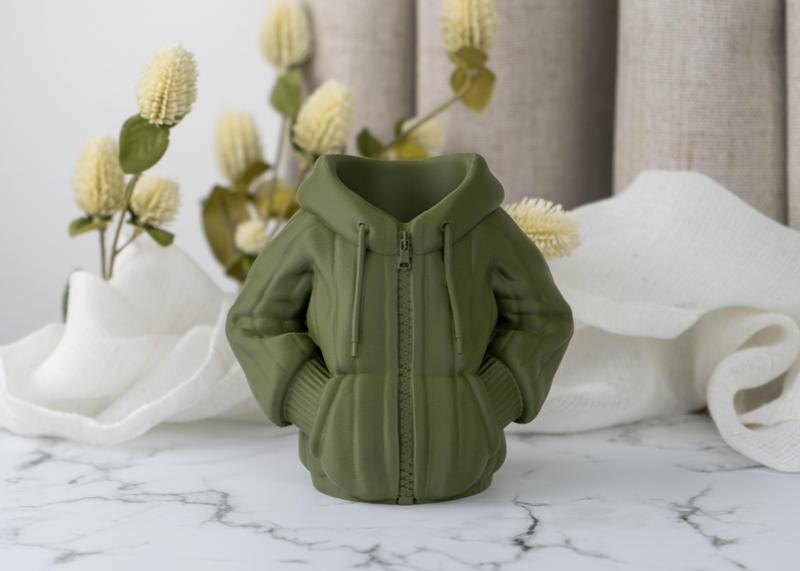 Hoodie Vase – 3D Printed Vase in Hoodie Shape | Cozy Modern Home Decor STL