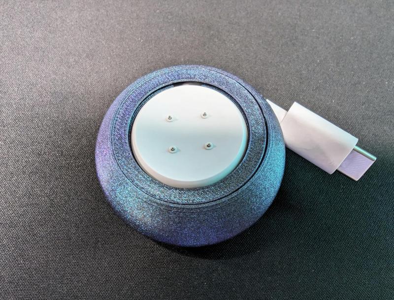 Pixel Watch 2 & 3 charger with cable winder and plug mount (USB-C & USB-A)