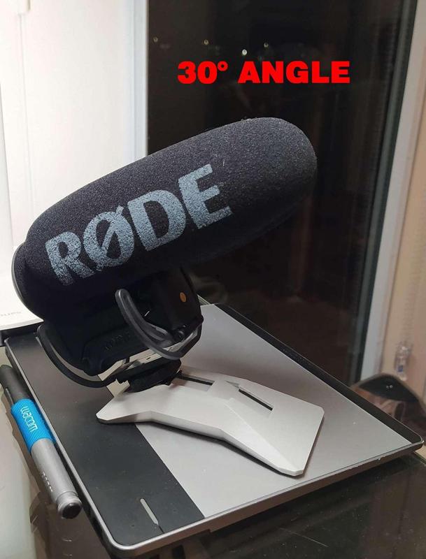 Hot shoe desk stand for a microphone or flash unit