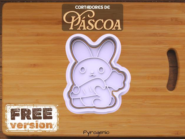 Cortador de Biscoito Coelho com Cenoura - Bunny Cookie Cutter