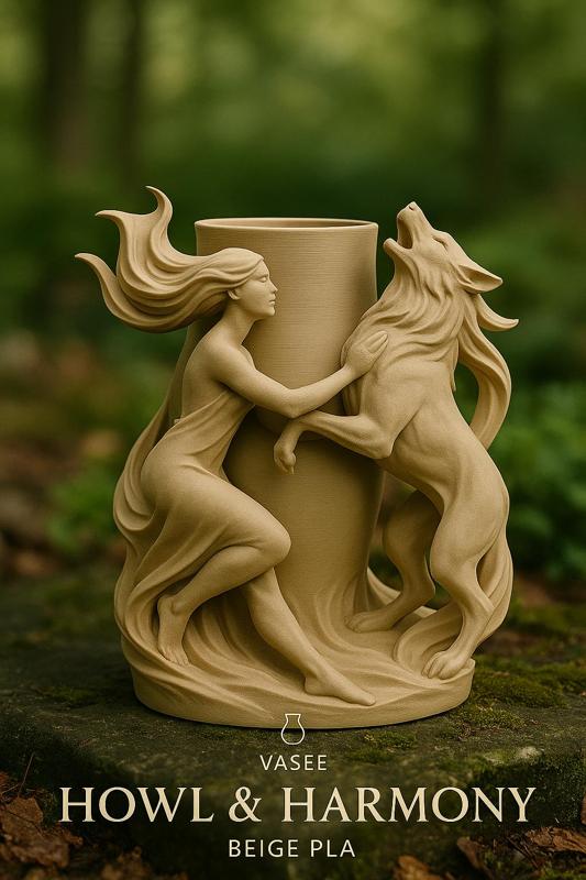  Vase Art – wolf organizer pot with wild instinct