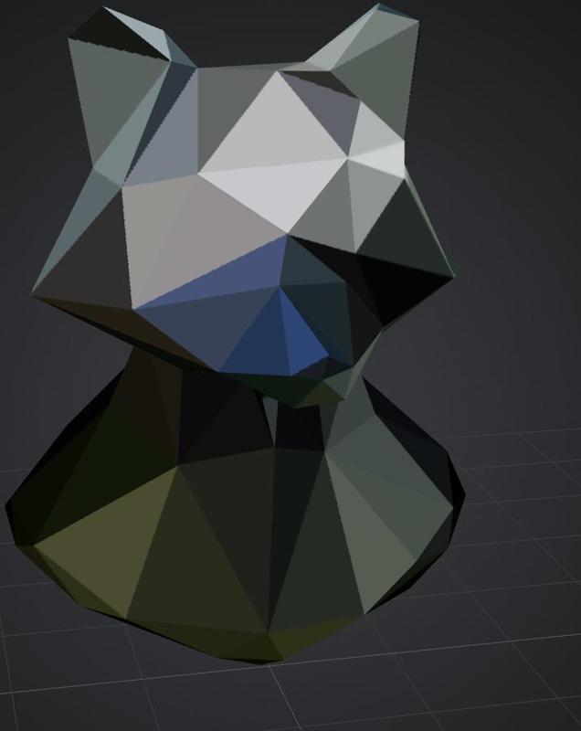 Low Poly Racoon