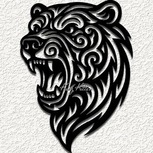 tribal bear wildlife wall art home decor
