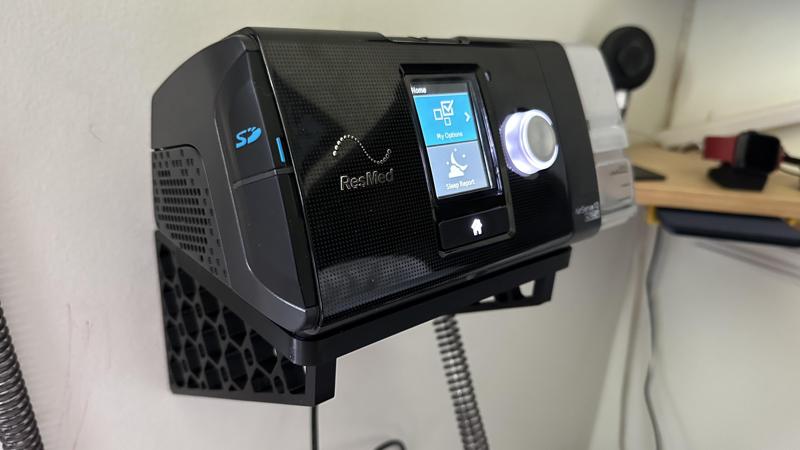 ResMed AirSense 10 Wall Mount Bracket Remixed CPAP With Screw and Velcro Mounts