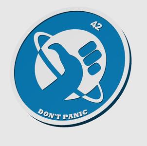 Coaster - Hitchhiker's Guide to the Galaxy (Don't panic / 42)
