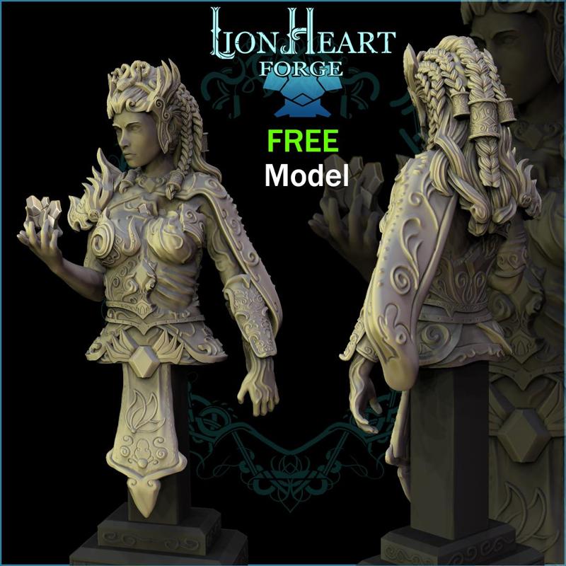 FREE Valkyrie bust- Fully Pre-supported