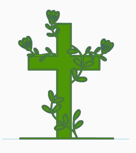 Floral Cross.stl
