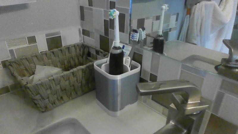 toothbrush and toothpaste holder