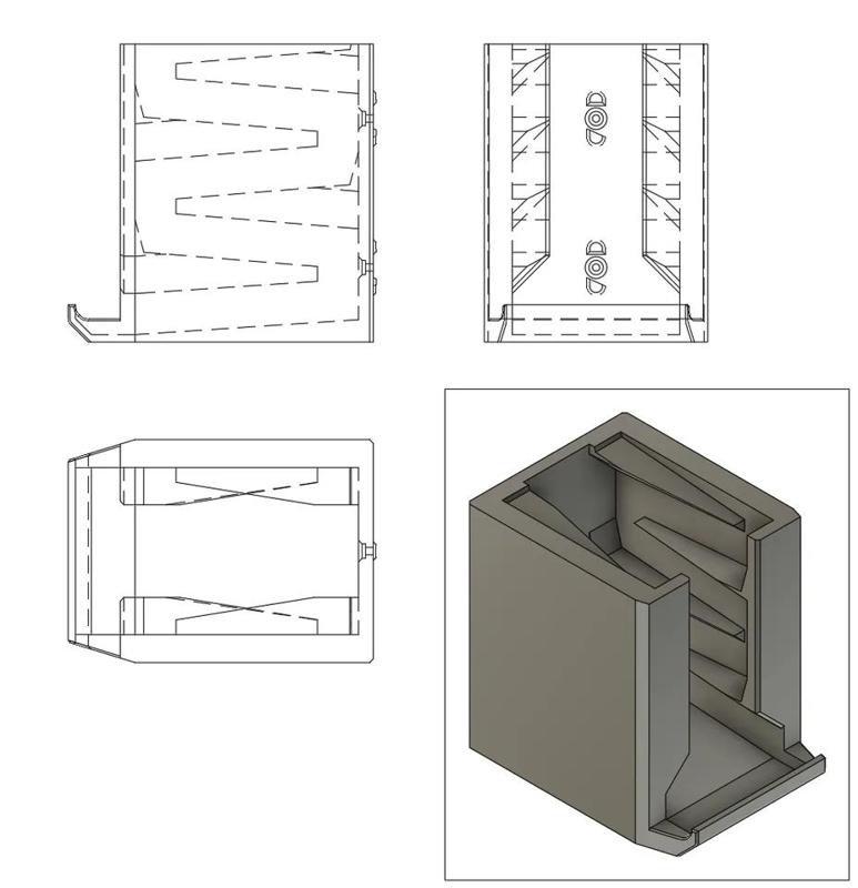 Battery Dispenser (AAA) for Ikea Skadis   