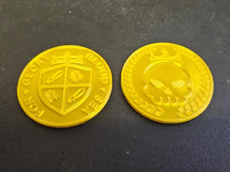 Pirate gold coin (2 sides)   