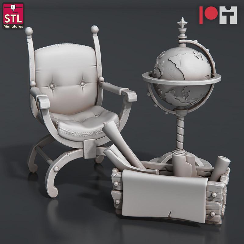 Librarians Globe Maps Chair