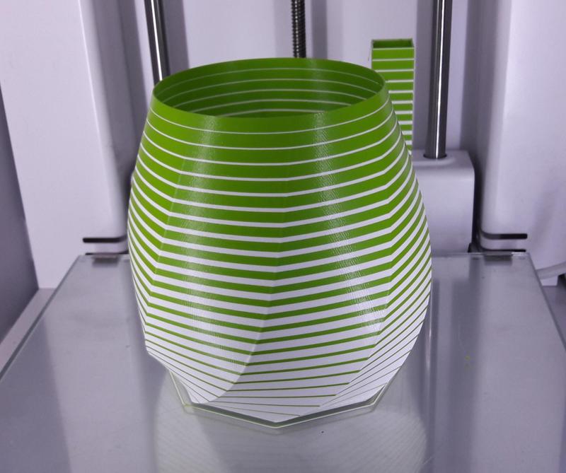 Gradual striped vase