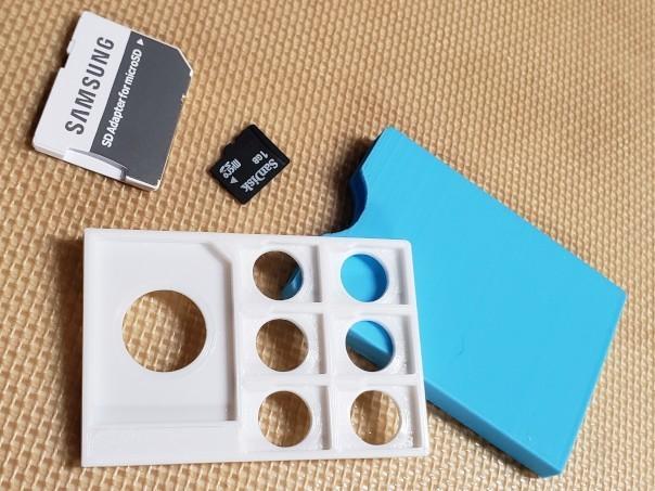 MicroSD Card + Adapters Holder, 2 variations